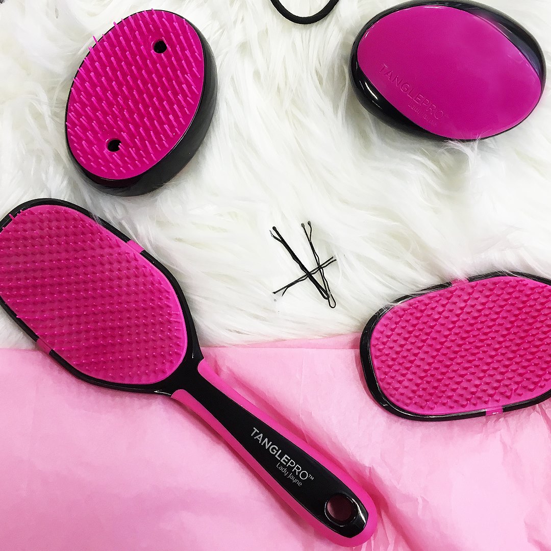 Lady Jayne TanglePro Go Detangler Compact Flexi-Guide Brush Hair Care | for Wet/Dry Hair | Includes Protective Cover | Hairdresser Approved | Compact Size