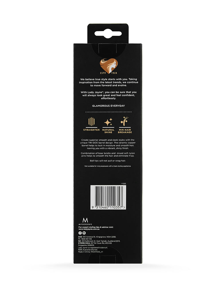 Salon Pro Angled Vent Styling Brush Ceramic Copper Hair Accessories | For Short To Medium Length Hair | Triangular Design
