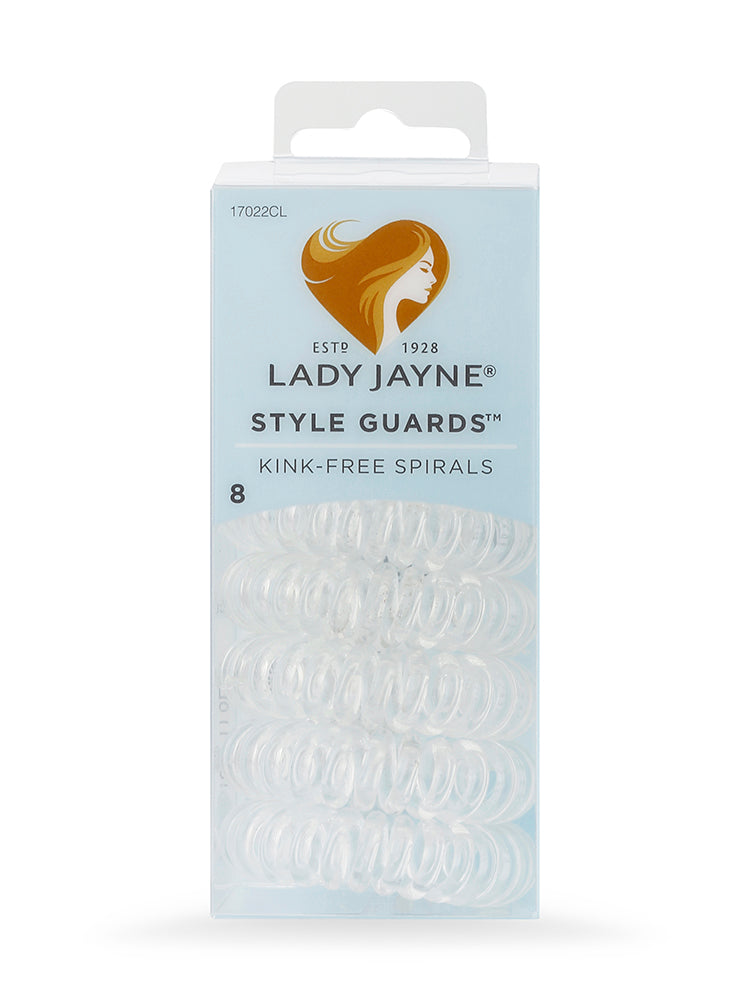 Lady Jayne Style Guards Kink Free Spirals White | Minimize Hair Breakage | 8 PK