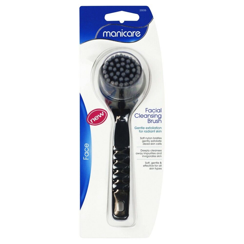Manicare Facial Cleansing Brush | Polishes Dead Skin Cells | With Super Soft Nylon Bristles