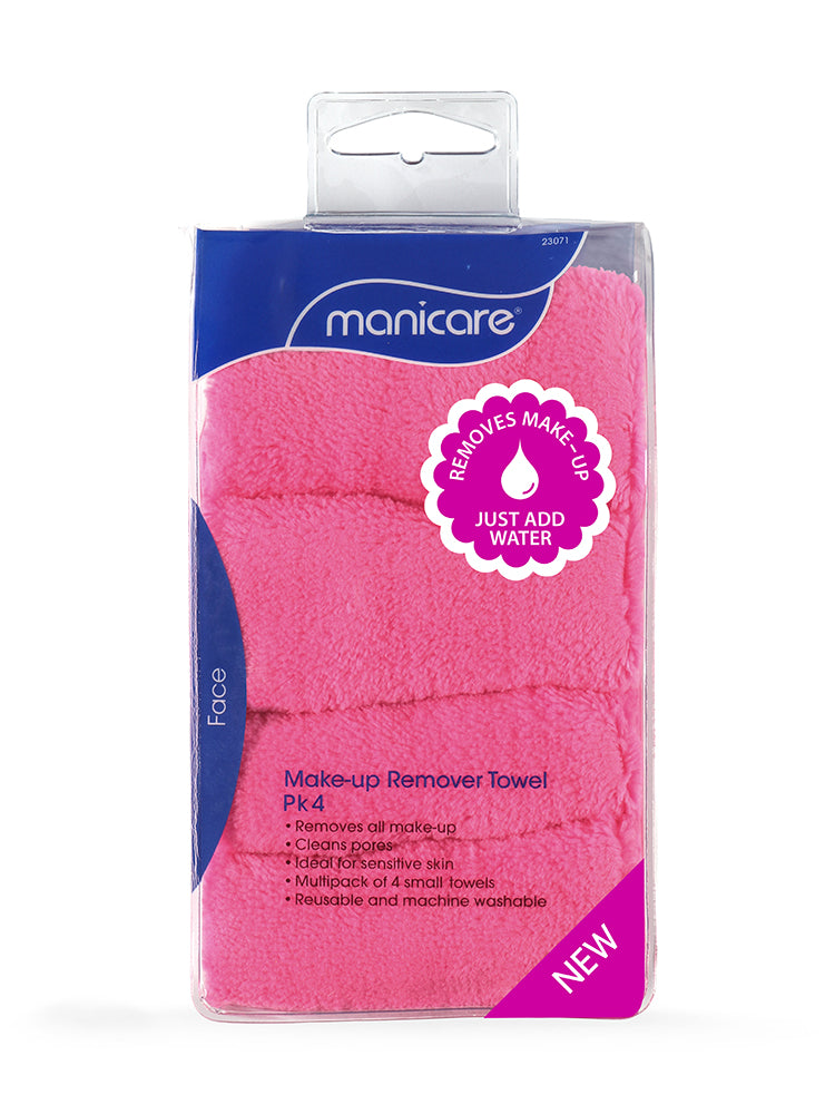 Manicare Makeup Remover Towel | Easy Makeup Removal | Ideal For Sensitive Skin | 4 PK