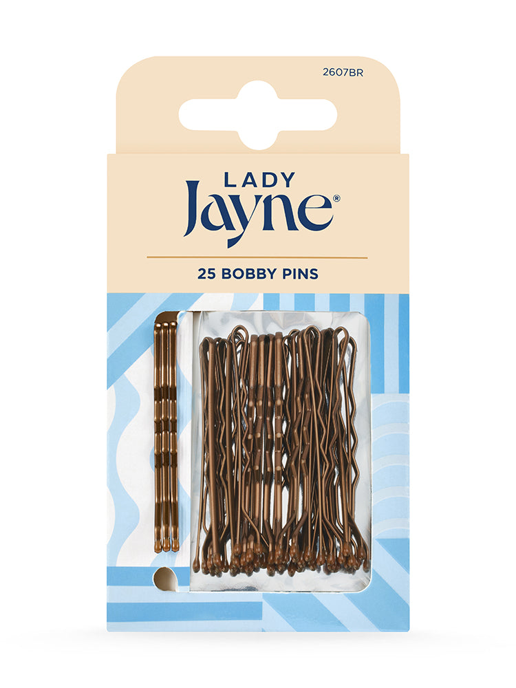 Lady Jayne Brown Bobby Pins Hair Care Snap-Back | 25 PK