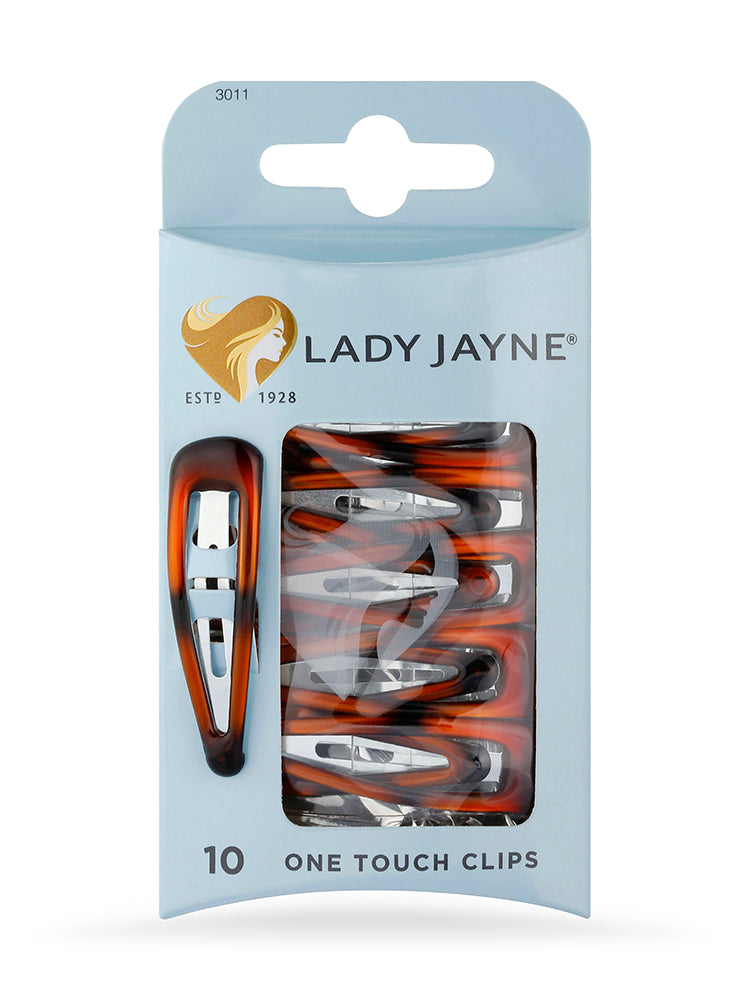 Lady Jayne Shell One Touch Clips Hair Accessories | Firm Hold | 10 PK