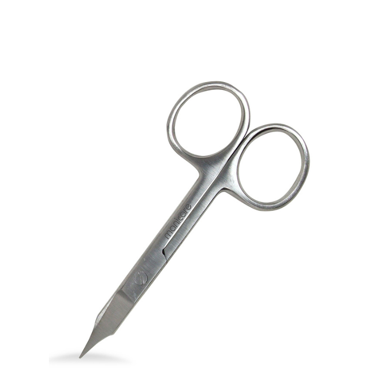 Manicare Deluxe Curved Nail Scissors Satin-Finish Stainless Steel for Precise, Gentle Trimming