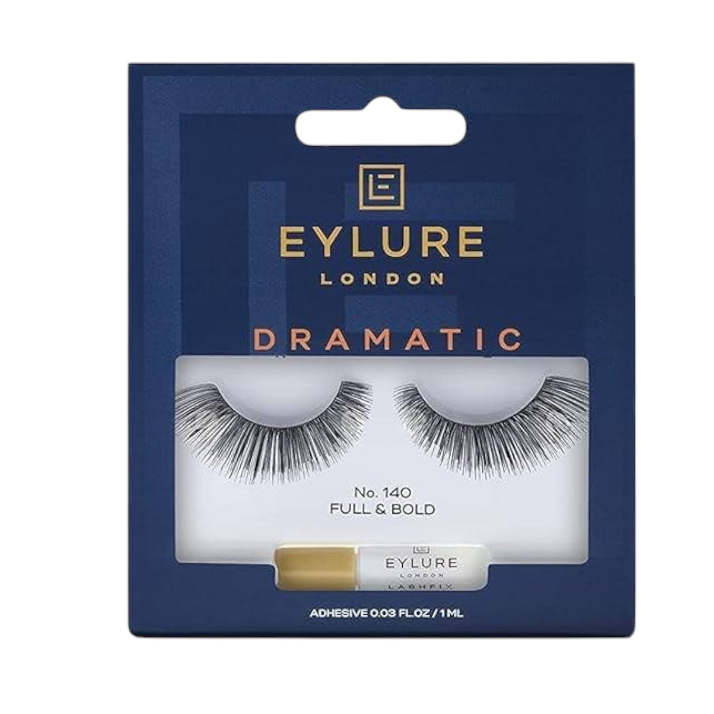 Eylure No.140 Handmade False Eyelashes Full & Dramatic Volume | Glue Reusable | Up to 5 Wears