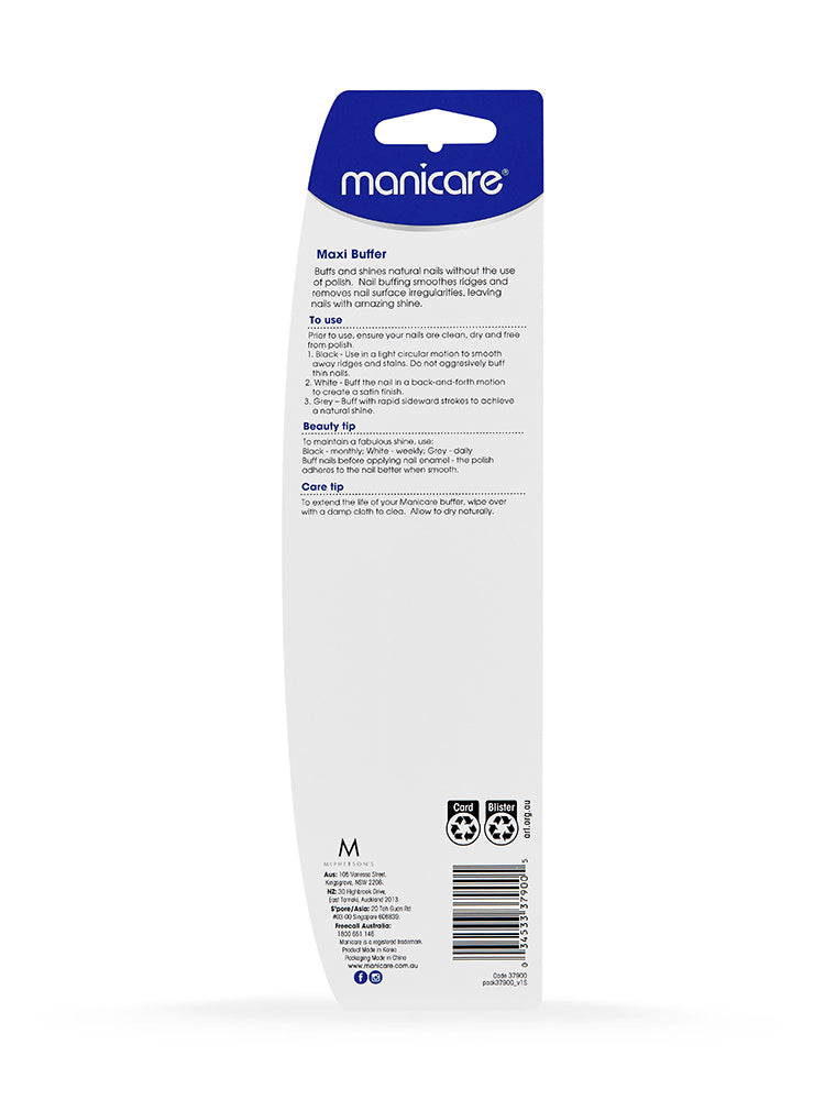 Manicare Maxi Nail Buffer | For Ridges Smoothening | Features Extra Flexible Cushioning