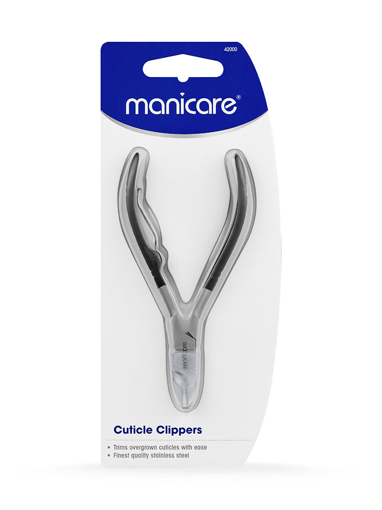 Manicare Stainless Steel Cuticle Clippers With Side Spring With Satin Steel Finish