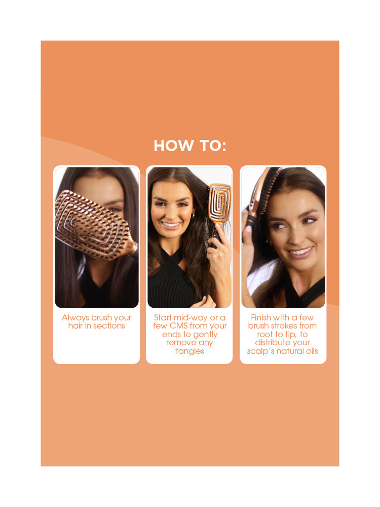 Lady Jayne ProFlex Paddle Brush Boar & Nylon Bristle Hybrid Hair Care for Effortless Detangling & Faster Drying