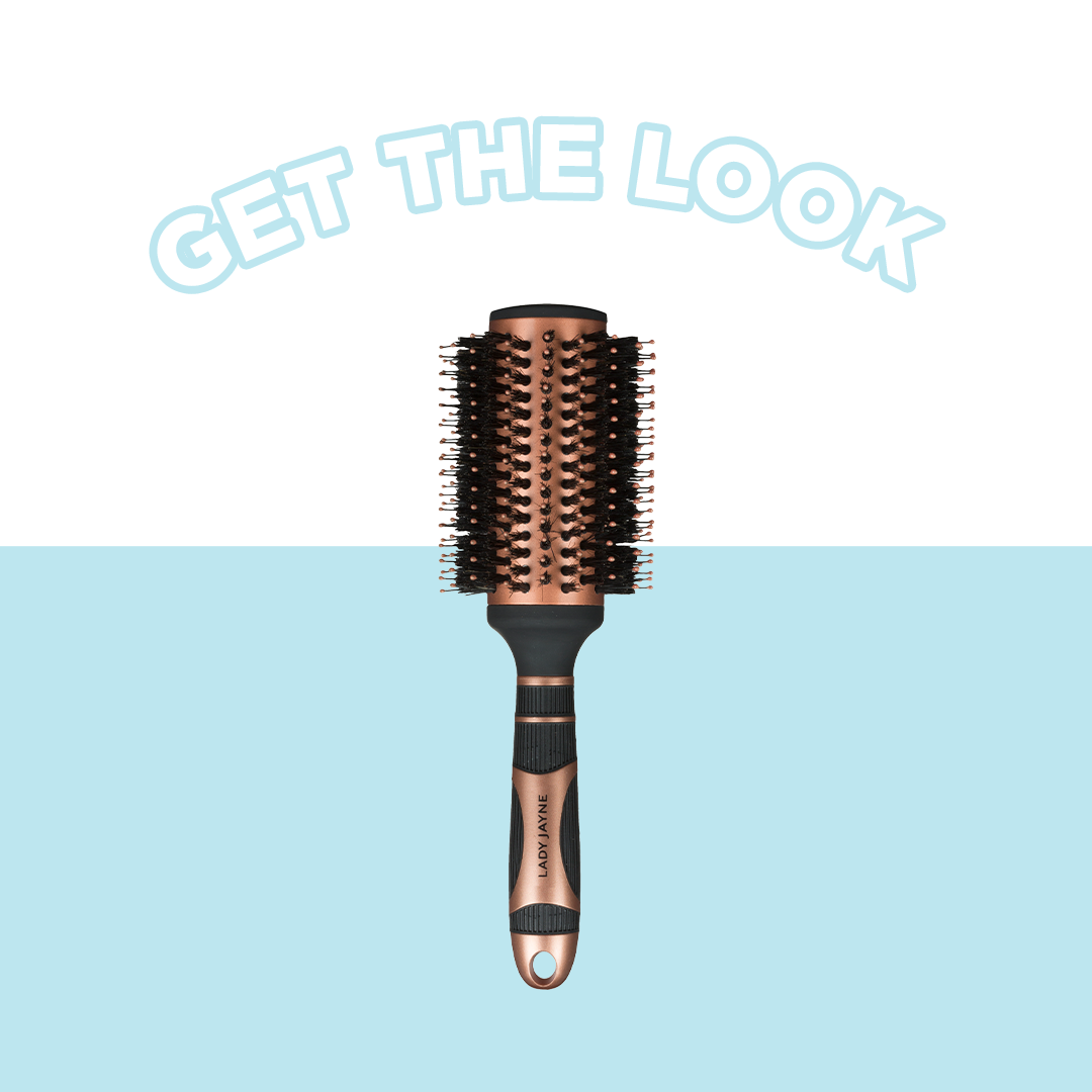 Lady Jayne Volumizing Ionic Brush Ceramic-Copper Heat Barrel, Porcupine Bristles Hair Care | for Smoothing & Volume |  Ergonomic Grip