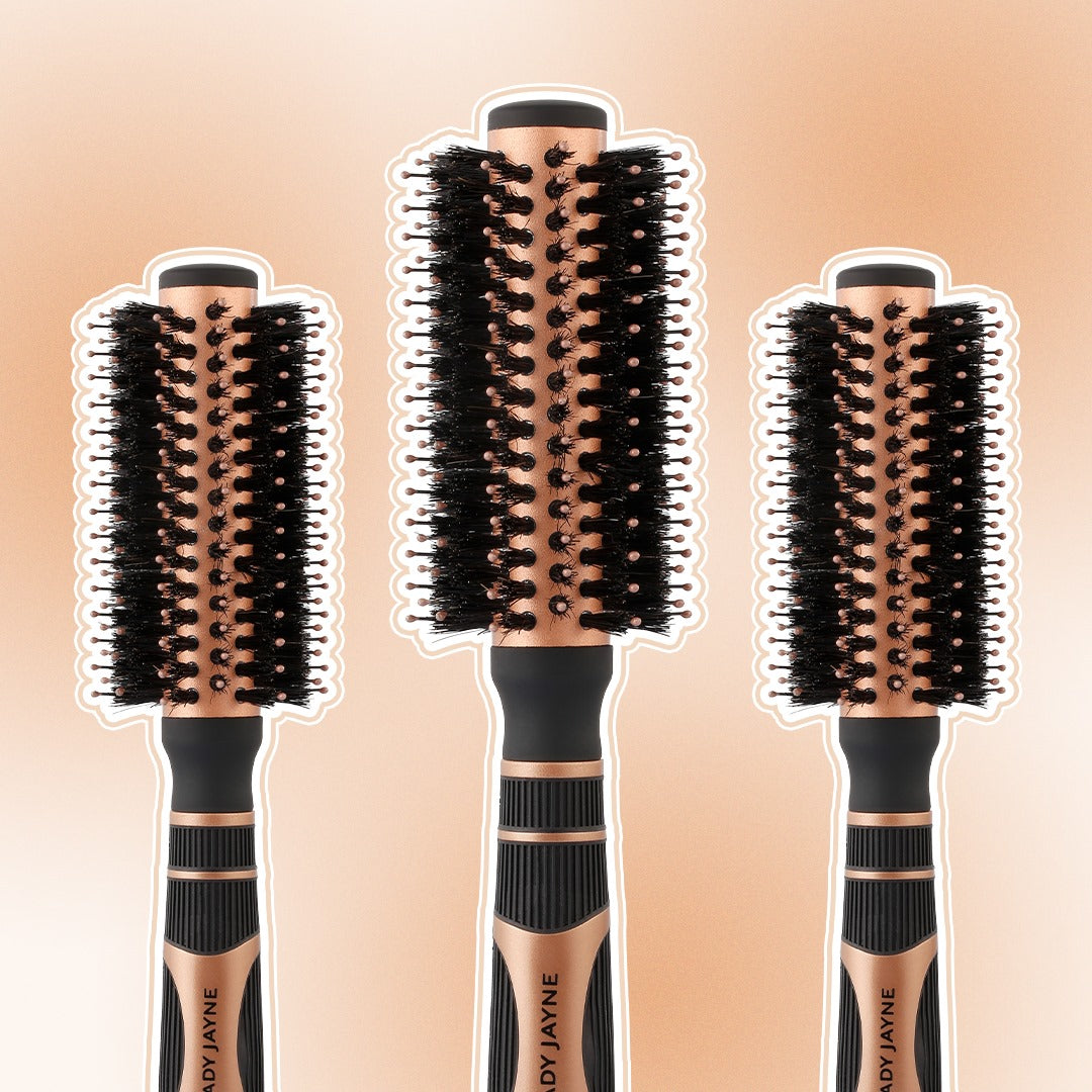 Lady Jayne Volumizing Ionic Brush Ceramic-Copper Heat Barrel, Porcupine Bristles Hair Care | for Smoothing & Volume |  Ergonomic Grip