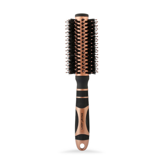 Lady Jayne Volumizing Ionic Brush Ceramic-Copper Heat Barrel, Porcupine Bristles Hair Care | for Smoothing & Volume |  Ergonomic Grip