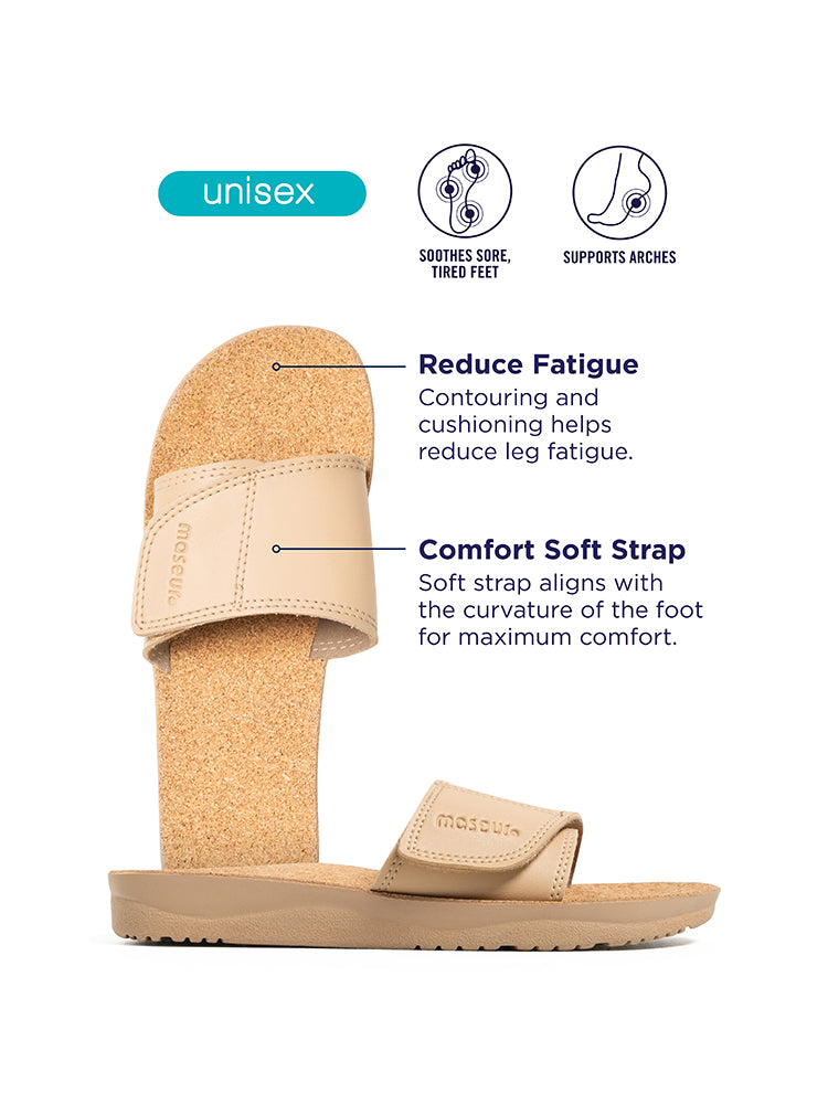 Maseur Gentle Massage Sandal Beige Unisex | Available In Different Sizes