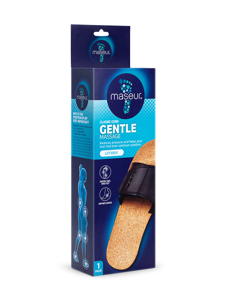 Maseur Gentle Massage Sandal Black Unisex | Available In Different Sizes