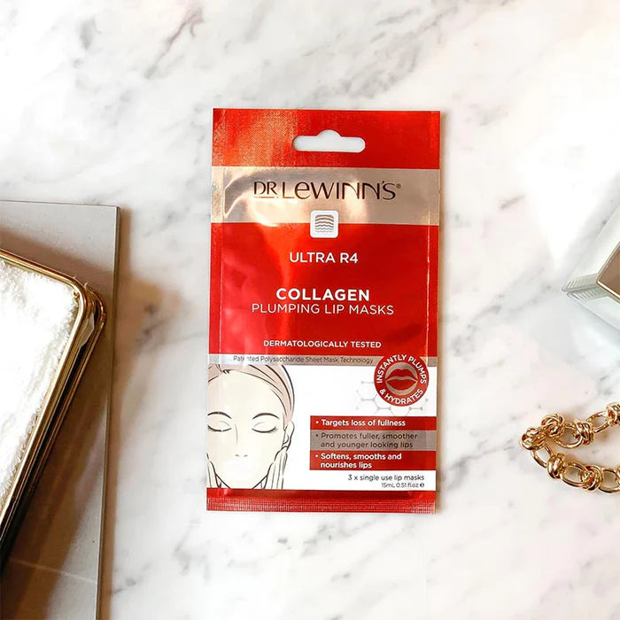Dr. LeWinn's Ultra R4 Collagen Plumping Lip Mask Skin Care | 3 packs