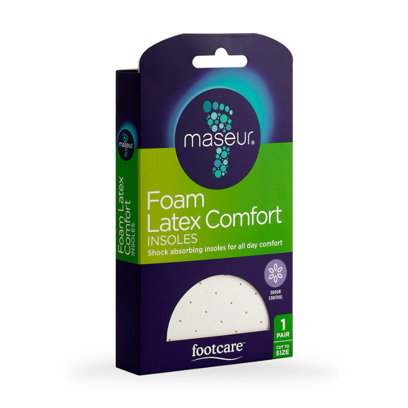 Maseur Foam Latex Comfort Insoles Foot Care | 1 Pair