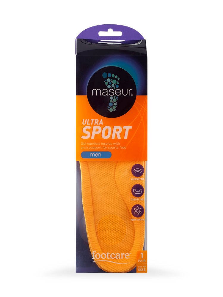 Maseur Men's Ultra Sport Insoles Foot Care | 1 Pair