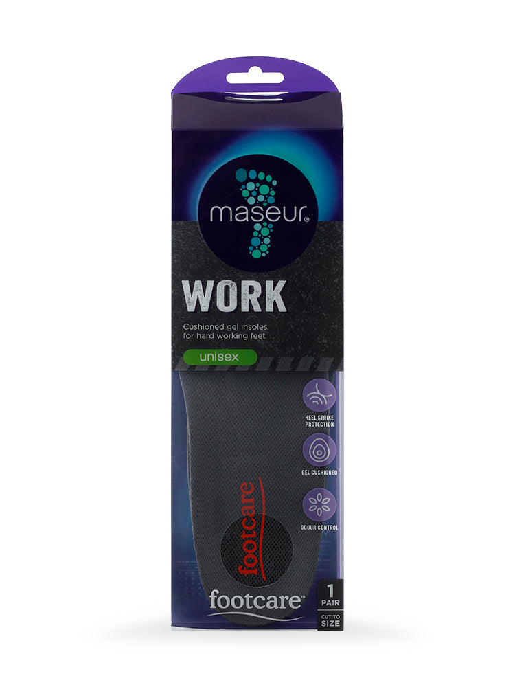 Maseur Work Insoles Foot Care Unisex Cushioned Gel | 1 Pair