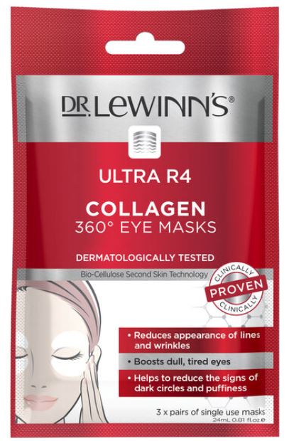 Dr Lewinn's Ultra R4 Collagen 360° Eye Masks Skin Care | 3 packs