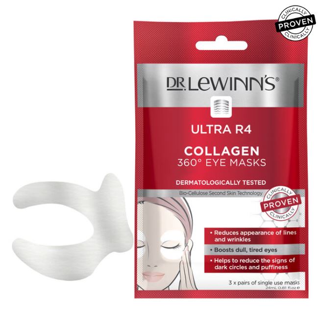 Dr Lewinn's Ultra R4 Collagen 360° Eye Masks Skin Care | 3 packs