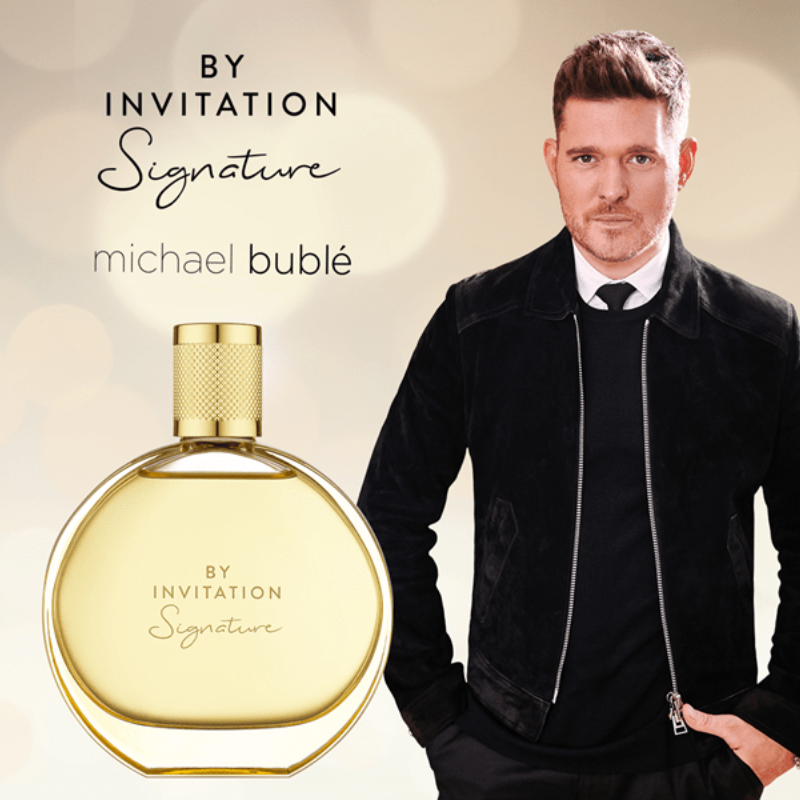 Michael Buble By Invitation Signature Eau de Parfum For Her Floral Oriental | Fragrance | Red Fruits & Bergamot | 100 ml