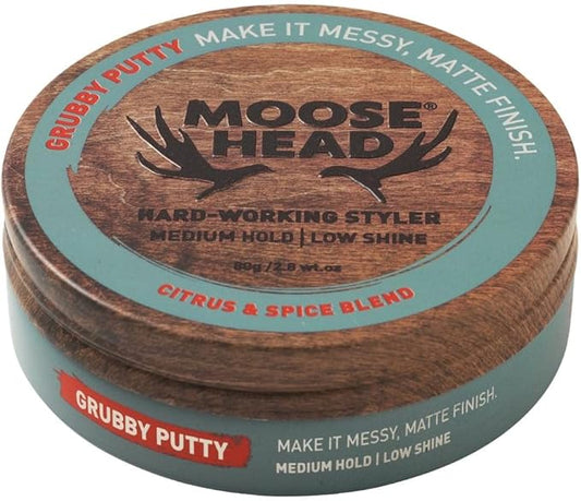 Moose Head Grubby Putty Hair Wax for Men Citrus & Spice | Medium Hold | 80 g