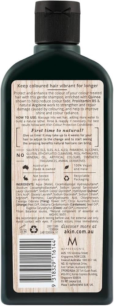 A'kin Quinoa Shampoo Ylang Ylang and Quinoa Extract Hair Color Care | Color Protection | 225 ml