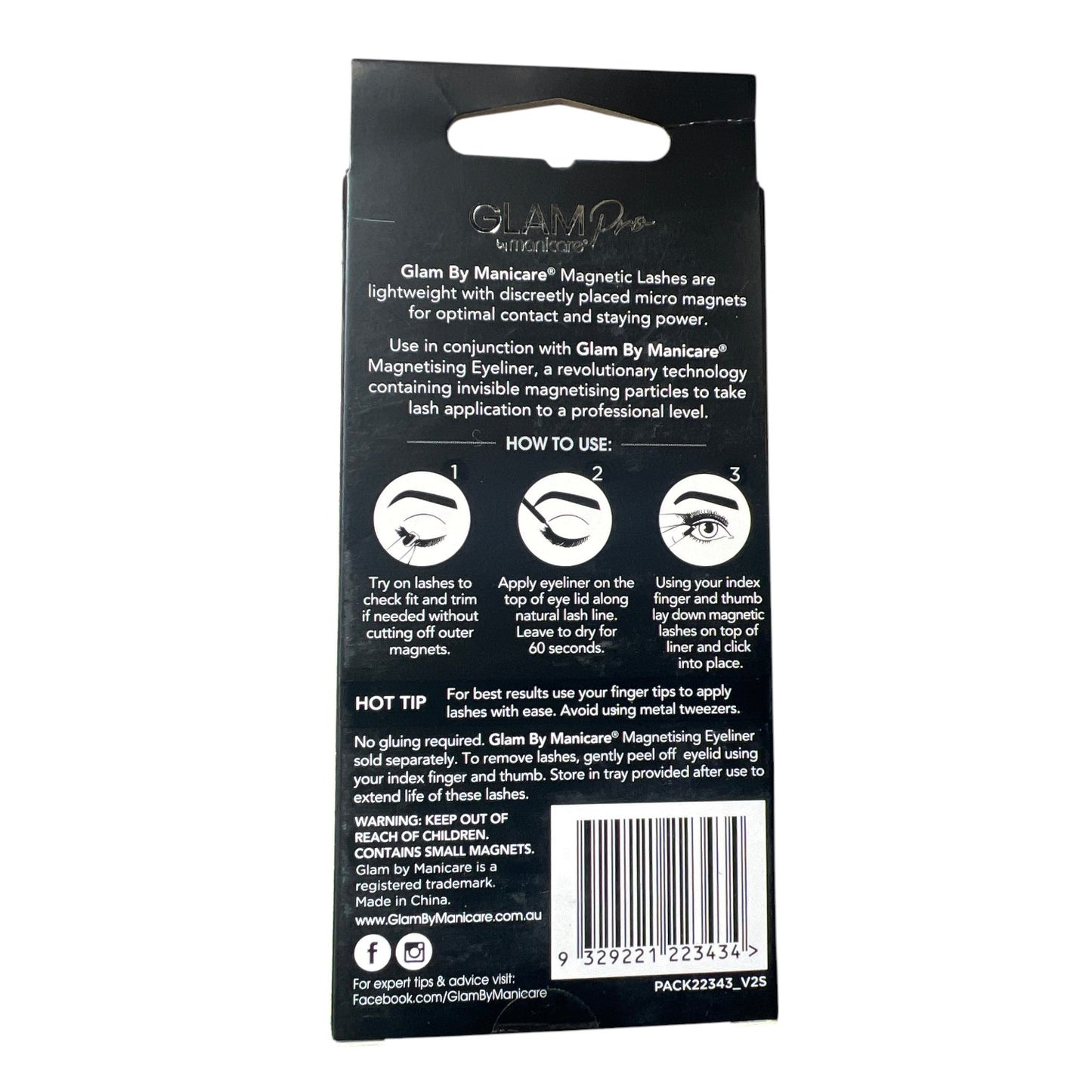 Manicare Glam 65. Khloe Intense Magnetic Lashes | With Multi-Dimensional Layers | 1 Pair