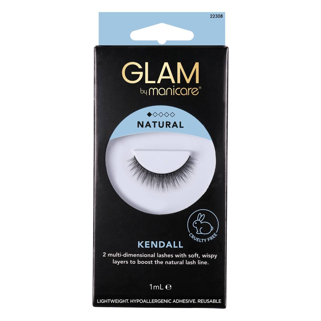 Manicare Glam Kendall Lashes | Seamless Blend | 1 Pair
