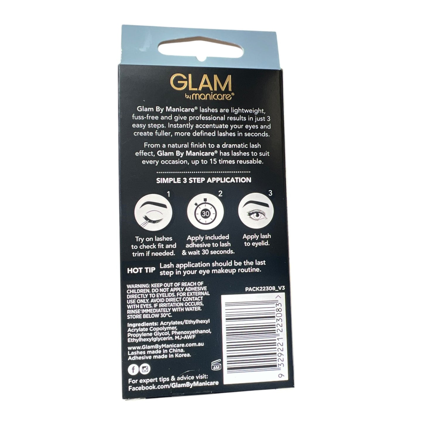 Manicare Glam Kendall Lashes | Seamless Blend | 1 Pair