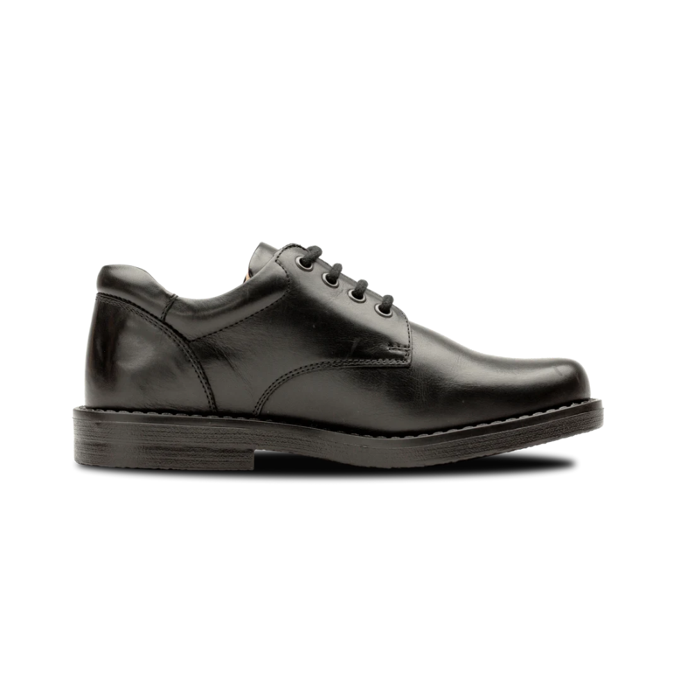 Skobi Menzies School Shoes Premium Leather Unisex Black | Size 39