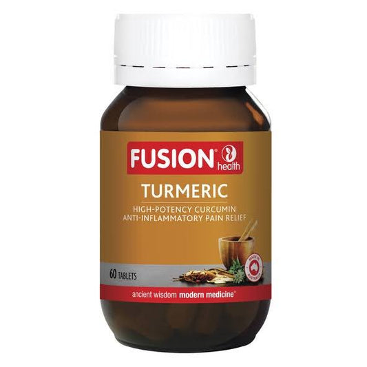 Fusion Health Turmeric Medical Supplements | Relief from Mild Arthritis | 60 tablets