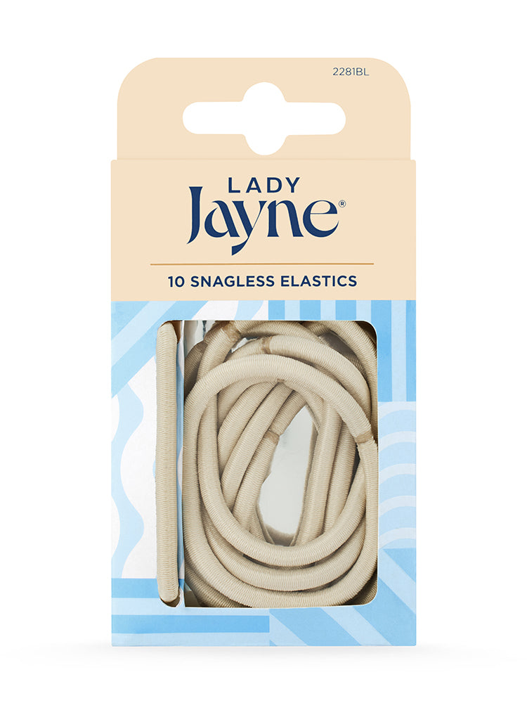 Blonde Snagless Thick Elastics - Pk10