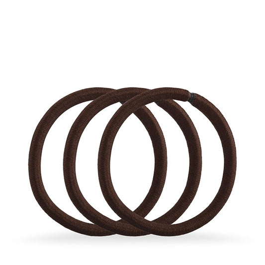 Brown Snagless Thick Elastics - Pk10