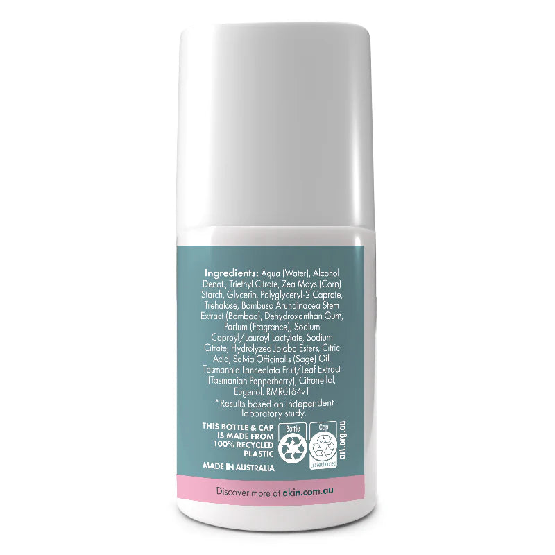 A'kin Rose & Mint Roll-On Deodorant | For All Skin Types | Irritate-Free | 65 ml