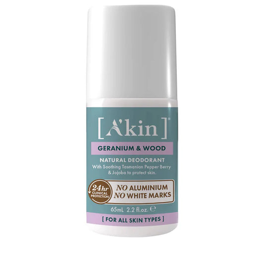 A'kin Geranium & Cedarwood Roll-On Deodorant 65ml