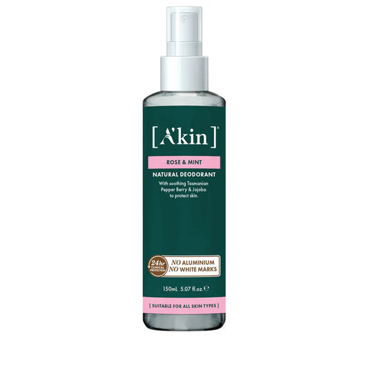 A'kin Rose & Mint Natural Spray Deodorant 150ml