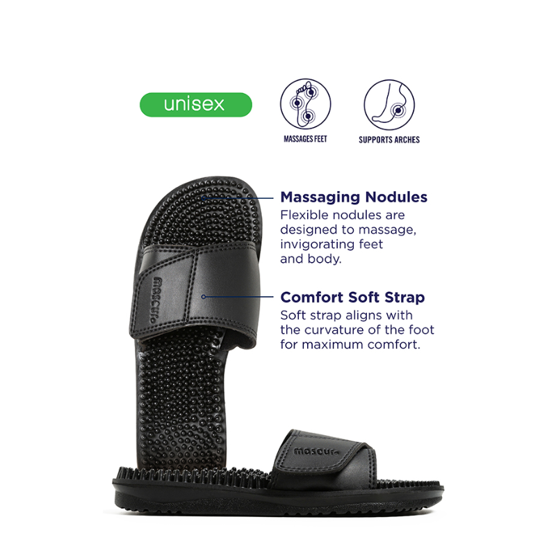 Invigorating Massage Sandal Black (Available in Different Sizes)