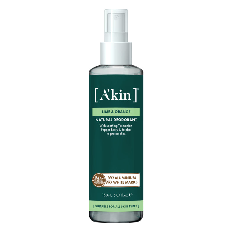 A'kin Lime & Orange Natural Spray Deodorant 150ml