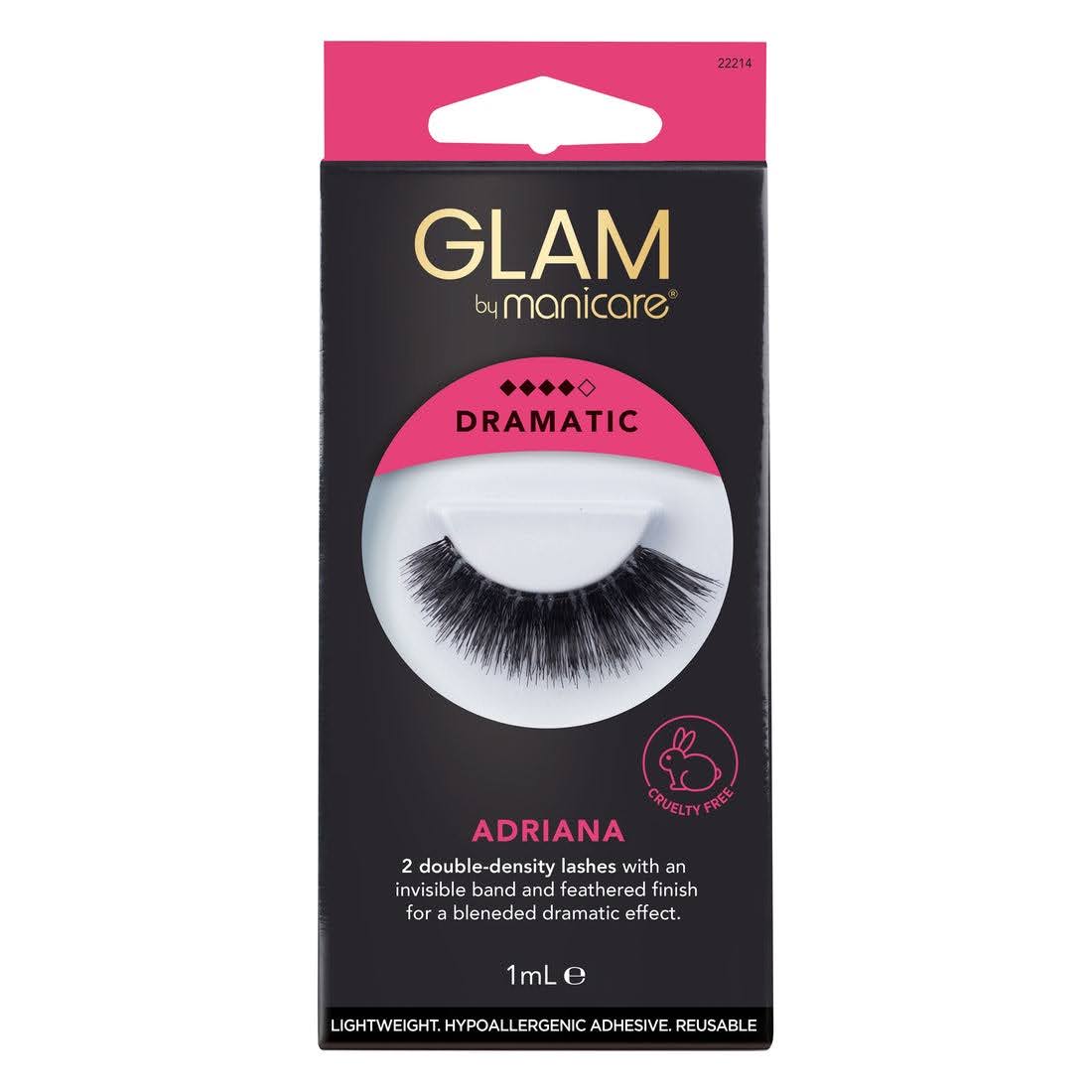 Manicare Glam Adriana Lashes | Feathered Finish | 1 Pair