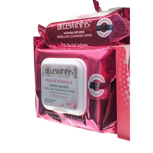 Dr Lewinn's Private Formula Micellar Wipes Skin Care Vitamin Infused | 25 Sheets