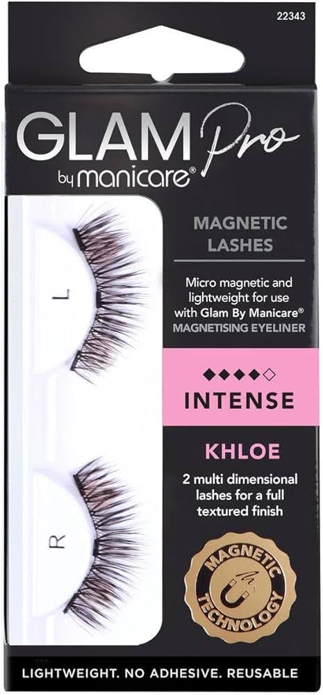 Manicare Glam 65. Khloe Intense Magnetic Lashes | With Multi-Dimensional Layers | 1 Pair