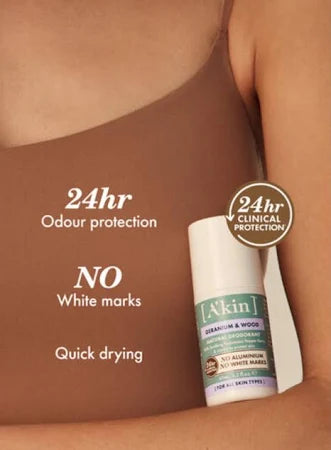 A'kin Rose &amp; Mint Roll-On Deodorant 65ml