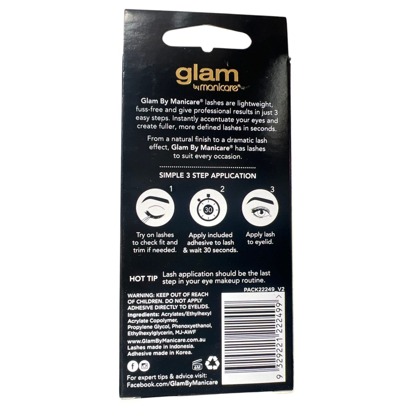 Manicare Glam Sienna Lashes | Double-Density | 1 Pair